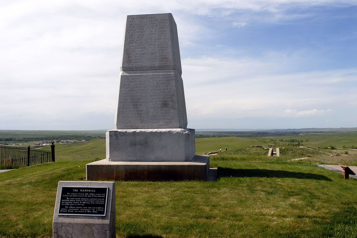 monument to the fallen soldiers of the Battle of the Little Bighorn